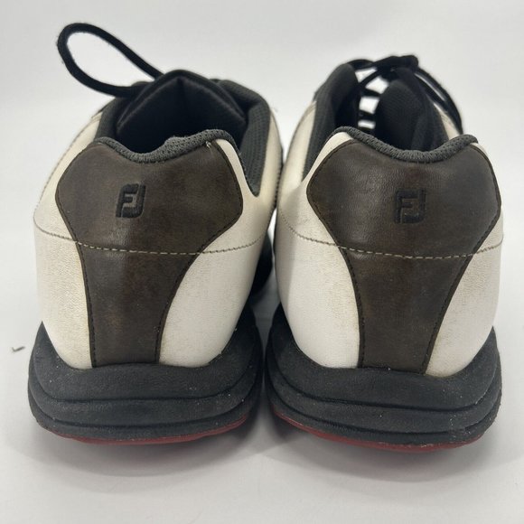 Footjoy‎ Golf Shoes Mens Size 11.5W Brown/White Saddle Soft Spikes Greenjoys - Picture 8 of 16